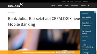 
                            12. Bank Julius Bär setzt auf CREALOGIX neustes Mobile Banking ...