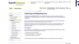 
                            4. Bank Leerau: e-Banking mit NetBanking Plus