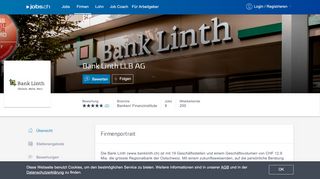 
                            13. Bank Linth LLB AG - 28 Stellenangebote auf jobs.ch