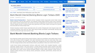 
                            8. Bank Mandiri Internet Banking Bisnis Login Terbaru 2018 - Duta ...