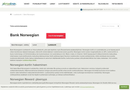 
                            6. Bank Norwegian|Matkustajan Reward-luottokortti|VertaaEnsin.fi