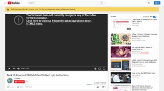 
                            12. Bank of America EDD Debit Card Online Login Instructions - YouTube