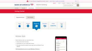 
                            9. Bank of America Mobile Banking for Windows® Phones & Tablets