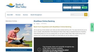 
                            3. Bank of Blue Valley - BlueWave Online Banking