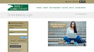 
                            10. Bank of Clarke County - Login to EagleOnline Banking