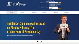 
                            2. Bank of Commerce: Home Page