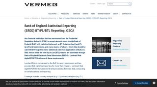 
                            7. Bank of England Statistical Reporting (SRDD); BT/PL/BTL Reporting ...