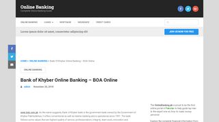 
                            2. Bank of Khyber Online Banking Login - BOA Online
