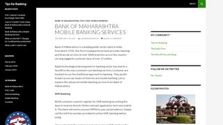 
                            13. Bank of Maharashtra Mobile Banking Services | Tips for Banking