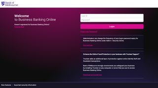 
                            8. Bank of Melbourne : Business Banking Online - Logon