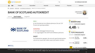 
                            9. Bank of Scotland Autokredit Test - Netzsieger