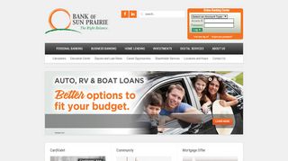 
                            8. Bank of Sun Prairie | Your Local Partner in Banking