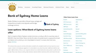 
                            12. Bank of Sydney Home Loans: Review & Compare | Canstar