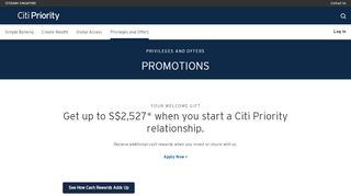 
                            2. Bank Promotions and Bonus Offers - Citi Priority Singapore