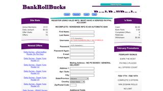 
                            1. Bank Roll Bucks - Members - Register