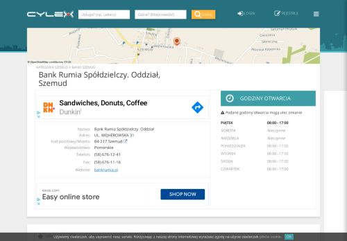 
                            4. Bank Rumia Spółdzielczy. Oddział, Szemud, UL. WEJHEROWSKA 31