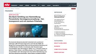 
                            8. Bank Schilling | Experten beraten umfassend - Firmen n-tv.de