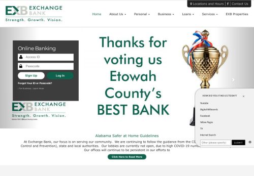 
                            12. : Bank Services in Altoona & Rainbow City, AL | Exchange Bank