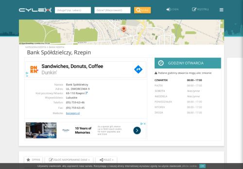 
                            4. Bank Spółdzielczy, Rzepin, UL. DWORCOWA 9 - Cylex
