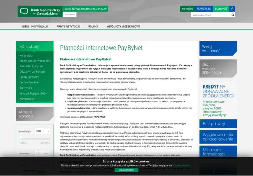 
                            8. Bank Spółdzielczy w Zawadzkiem - Płatności internetowe PayByNet