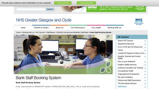 
                            8. Bank Staff Booking System - NHS Greater Glasgow and Clyde