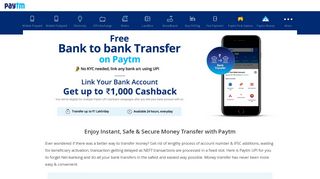 
                            9. Bank Transfer - Online Money Transfer to any bank #FREE | Paytm