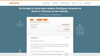 
                            13. bank zweiplus online kündigen | geprüfte Vorlage - Aboalarm