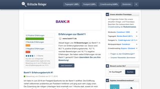 
                            7. Bank11 Erfahrungen (18 Berichte) - Kritische Anleger