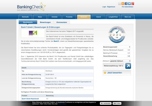 
                            11. Bank11direkt | BankingCheck.de