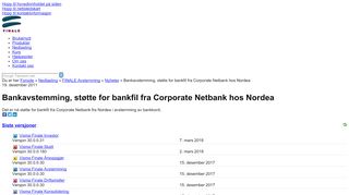 
                            7. Bankavstemming, støtte for bankfil fra Corporate Netbank hos Nordea ...