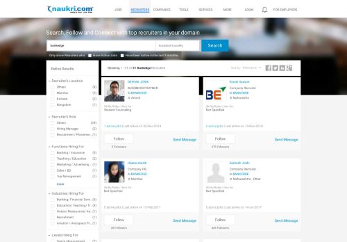 
                            2. Bankedge Recruiters - Bankedge Placement Consultants - Naukri.com