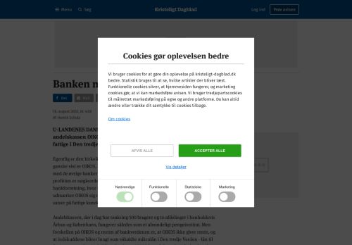 
                            9. Banken med de fattige kunder - Kristeligt Dagblad