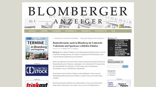
                            5. Bankenbranche auch in Blomberg im Umbruch: Volksbank und ...