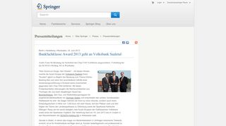 
                            13. Bankfachklasse Award 2013 geht an Volksbank Saaletal - Springer