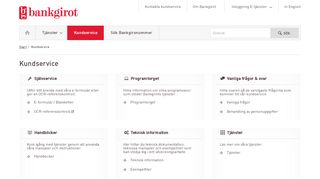 
                            11. Bankgirots kundservice på webben för dig - Bankgirot