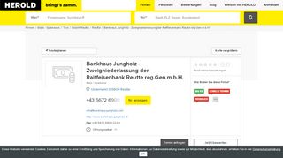 
                            11. Bankhaus Jungholz - Zweigniederlassung der Raiffeisenbank Reutte ...