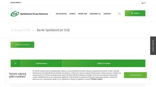 
                            7. Banki Spółdzielcze SGB - Spółdzielcza Grupa Bankowa