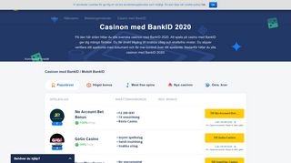 
                            1. BankID Casinon » Alla nätcasinon med Mobilt BankID 2019