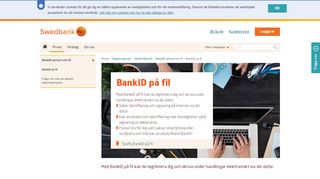 
                            10. BankID på fil - legitimera dig på datorn | E-legitimation | Swedbank