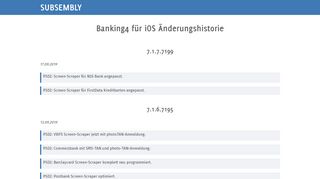 
                            13. Banking 4i Versionen - Subsembly GmbH