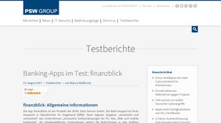 
                            10. Banking-Apps im Test: finanzblick - PSW GROUP Blog