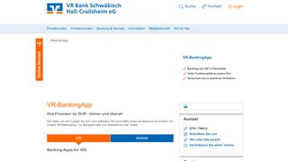 
                            8. Banking-Apps - VR Bank Schwäbisch Hall-Crailsheim eG