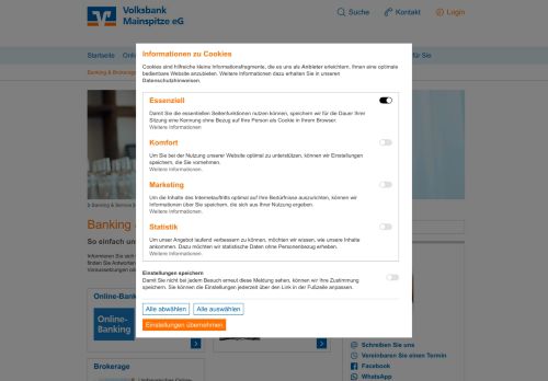 
                            8. Banking Brokerage - Volksbank Mainspitze eG