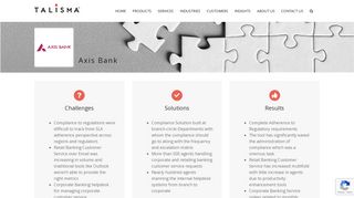 
                            11. Banking CRM at Axis Bank - Talisma CRM for Banks