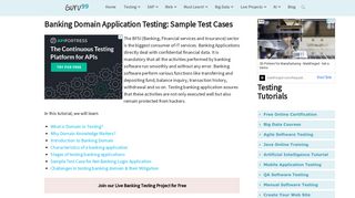 
                            9. Banking Domain Application Testing: Sample Test Cases - Guru99