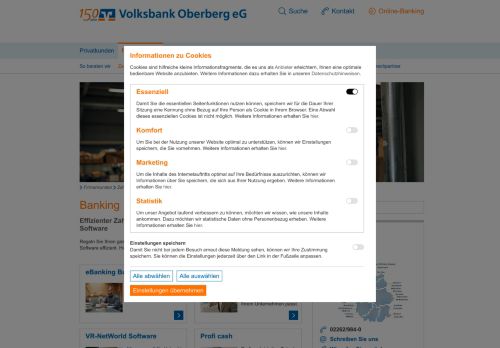
                            8. Banking Geschäftskunden - Volksbank Oberberg eG