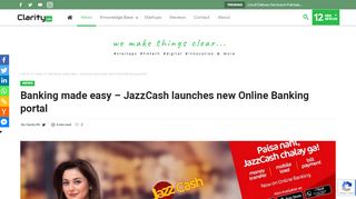 
                            10. Banking made easy - JazzCash launches new Online ...