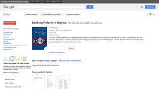 
                            11. Banking Reform in Nigeria: The Aftermath of the 2009 Financial Crisis