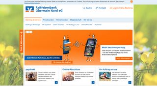 
                            6. Banking & Service - Raiffeisenbank Obermain Nord eG
