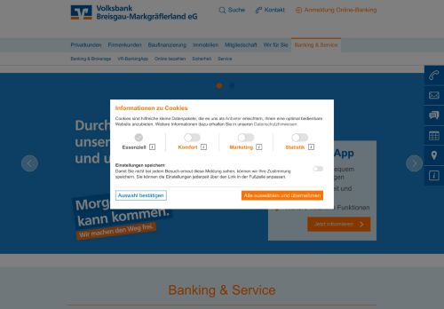 
                            12. Banking & Service - Volksbank Breisgau-Markgräflerland eG - VBBM